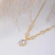 Oval And Drop CZ Shaker 925 Sterling Silver Necklace