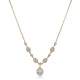 Oval And Drop CZ Shaker 925 Sterling Silver Necklace