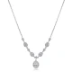 Oval And Drop CZ Shaker 925 Sterling Silver Necklace