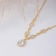 Pear And Oval CZ Shaker 925 Sterling Silver Necklace | 925 Sterling Silver Wholesale | Sade Silver Pear And Oval CZ Shaker 925 Sterling Silver Necklace - Sade 925 Silver Jewelry