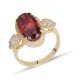 Garnet Oval Shape 925 Sterling Silver Ring Garnet Oval Shape 925 Sterling Silver Ring