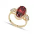 Garnet Oval Shape 925 Sterling Silver Ring