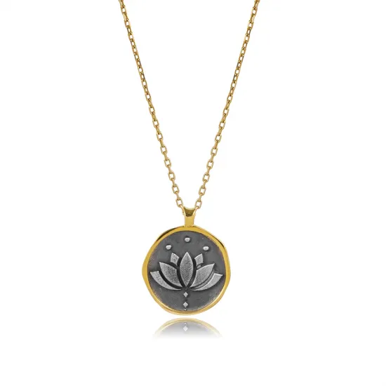 Lotus Flower 925 Sterling Silver Necklace Lotus Flower 925 Sterling Silver Necklace