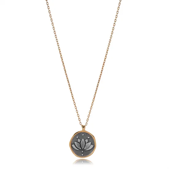 Lotus Flower 925 Sterling Silver Necklace Lotus Flower 925 Sterling Silver Necklace