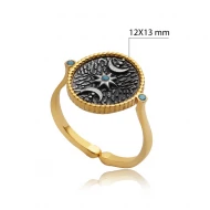 Triple Goddes Wicca 925 Sterling Silver Ring