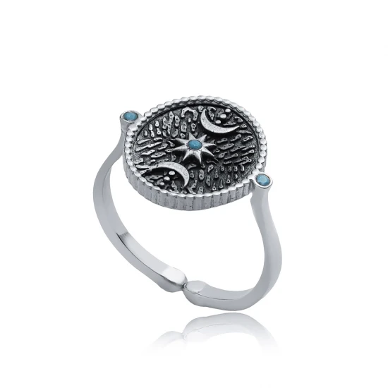 Triple Goddes Wicca 925 Sterling Silver Ring - Sade 925 Silver Jewelry