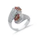 Double Side Oval Stony Cluster Silver Zultanite Ring Double Side Oval Stony Cluster Silver Zultanite Ring