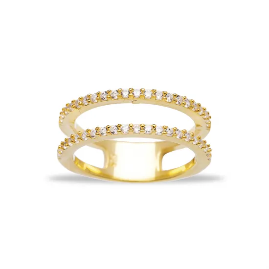 Dainty Double Band 925 Sterling Silver Ring