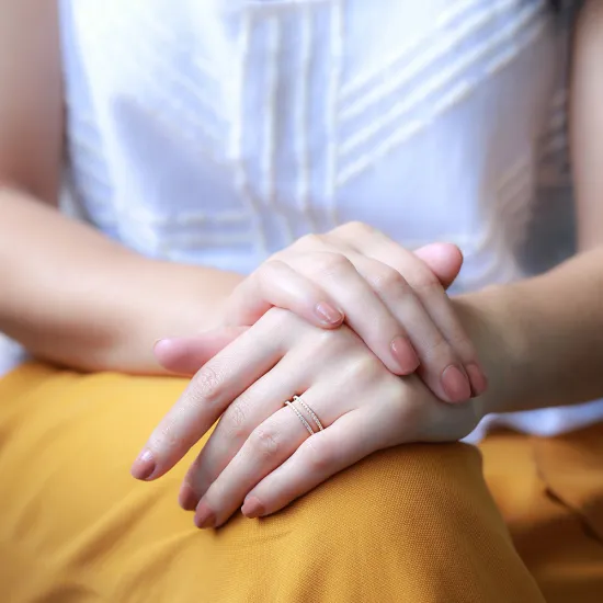 Dainty Double Band 925 Sterling Silver Ring