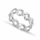 Chain Shape Plain 925 Sterling Silver Ring | 925 Sterling Silver Wholesale | Sade Silver Chain Shape Plain 925 Sterling Silver Ring - Sade 925 Silver Jewelry