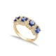Sapphire CZ Five Round 925 Sterling Silver Ring