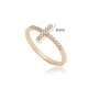 Cross CZ Cluster 925 Sterling Silver Ring