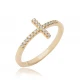 Cross CZ Cluster 925 Sterling Silver Ring