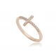 Cross CZ Cluster 925 Sterling Silver Ring