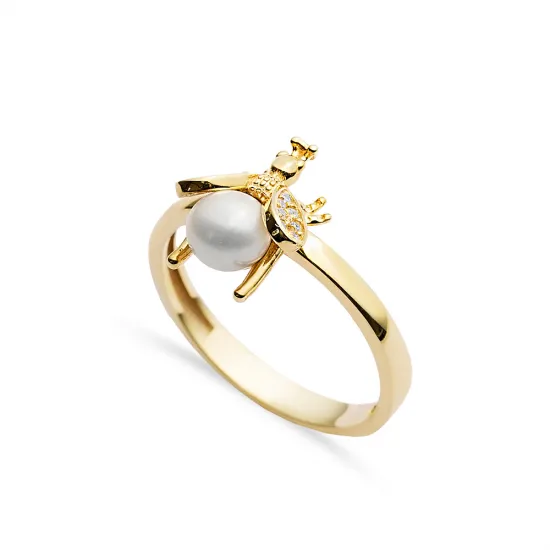 Cute Bee CZ Cluster 925 Sterling Silver Ring Cute Bee CZ Cluster 925 Sterling Silver Ring