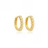 Fine 14mm CZ Detailed 925 Sterling Silver Earrings