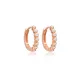 Fine 14mm CZ Detailed 925 Sterling Silver Earrings Fine 14mm CZ Detailed 925 Sterling Silver Earrings