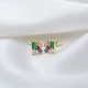 Tiny Mix Baguette 925 Sterling Silver Earrings