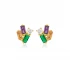 Tiny Mix Baguette 925 Sterling Silver Earrings
