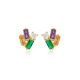 Tiny Mix Baguette 925 Sterling Silver Earrings