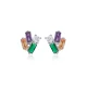 Tiny Mix Baguette 925 Sterling Silver Earrings