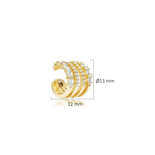 Turkish CZ Cartilage 925 Sterling Silver Earrings
