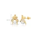 Cute Bee CZ 925 Sterling Silver Earrings | 925 Sterling Silver Wholesale | Sade Silver Cute Bee CZ 925 Sterling Silver Earrings - Sade 925 Silver Jewelry