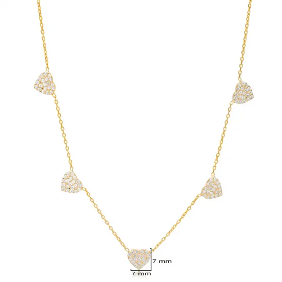 Heart CZ Shaker 925 Sterling Silver Necklace Heart CZ Shaker 925 Sterling Silver Necklace