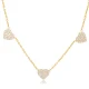 Heart CZ Shaker 925 Sterling Silver Necklace Heart CZ Shaker 925 Sterling Silver Necklace