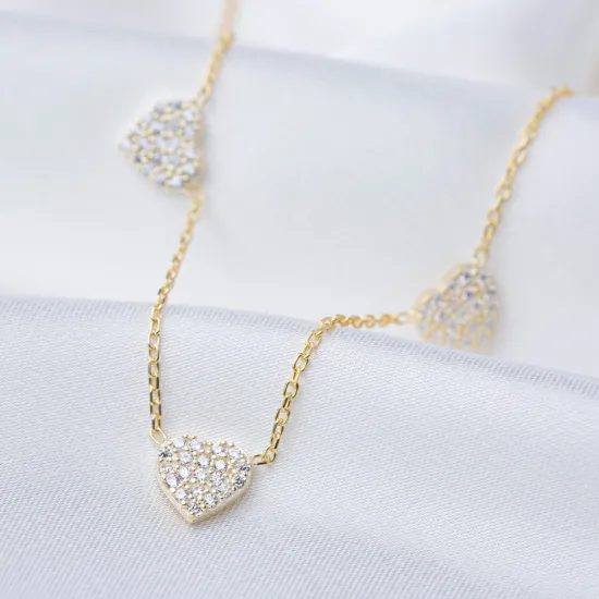 Heart CZ Shaker 925 Sterling Silver Necklace Heart CZ Shaker 925 Sterling Silver Necklace