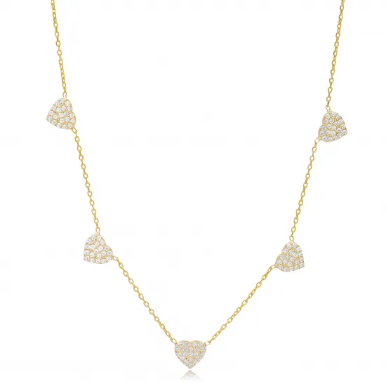 Heart CZ Shaker 925 Sterling Silver Necklace Heart CZ Shaker 925 Sterling Silver Necklace