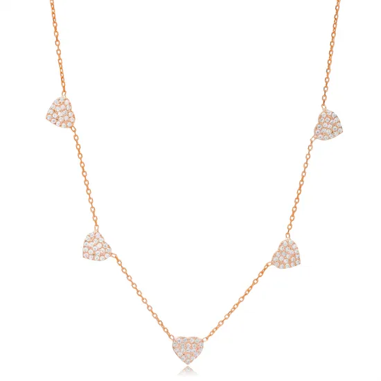 Heart CZ Shaker 925 Sterling Silver Necklace Heart CZ Shaker 925 Sterling Silver Necklace
