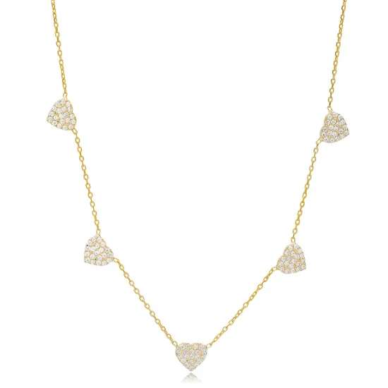 Heart CZ Shaker 925 Sterling Silver Necklace Heart CZ Shaker 925 Sterling Silver Necklace