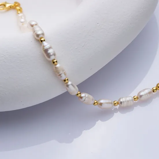 Popular Natural Pearl 925 Sterling Silver Necklace - Sade 925 Silver Jewelry