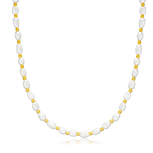 Popular Natural Pearl 925 Sterling Silver Necklace