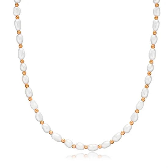 Popular Natural Pearl 925 Sterling Silver Necklace - Sade 925 Silver Jewelry