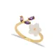 Amethyst Flower Adjustable Women Sterling Silver Ring Amethyst Flower Adjustable Women Sterling Silver Ring