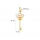 Turkish Key Dangle 925 Sterling Silver Necklace - Sade 925 Silver Jewelry