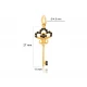 Black Key Dangle 925 Sterling Silver Pendant