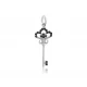 Black Key Dangle 925 Sterling Silver Pendant