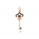 Black Key Dangle 925 Sterling Silver Pendant