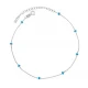 Blue Beaded Enamel Chain 925 Sterling Silver Anklet Blue Beaded Enamel Chain 925 Sterling Silver Anklet