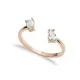 Double Drop CZ Adjustable 925 Sterling Silver Ring Double Drop CZ Adjustable 925 Sterling Silver Ring