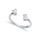 Double Drop CZ Adjustable 925 Sterling Silver Ring Double Drop CZ Adjustable 925 Sterling Silver Ring