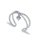 Clear CZ Minimalist Women Adjustable 925 Silver Ring Clear CZ Minimalist Women Adjustable 925 Silver Ring