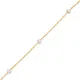 Chain White Beaded Enamel 925 Sterling Silver Bracelet