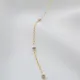 Chain White Beaded Enamel 925 Sterling Silver Bracelet