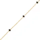 Delicate Chain Black Beaded Enamel 925 Silver Bracelet Delicate Chain Black Beaded Enamel 925 Silver Bracelet