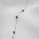 Delicate Chain Black Beaded Enamel 925 Silver Bracelet Delicate Chain Black Beaded Enamel 925 Silver Bracelet