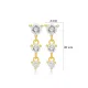 Dainty Three Long 925 Sterling Silver Earrings Dainty Three Long 925 Sterling Silver Earrings